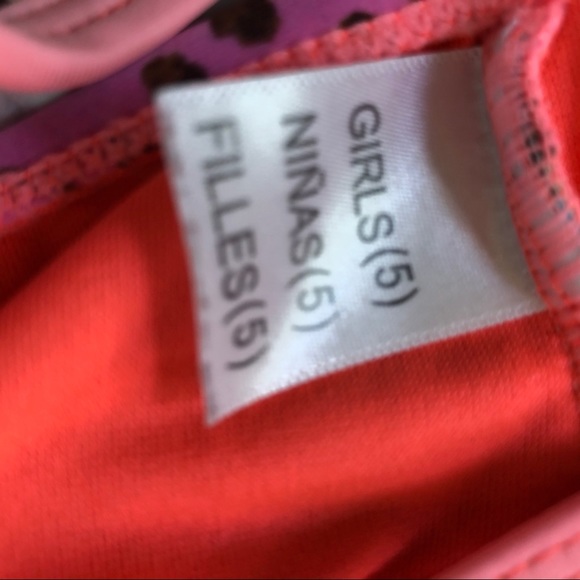 Girls neon animal print swimsuit bikini set - Picture 4 of 4